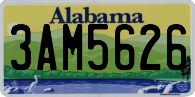 AL license plate 3AM5626