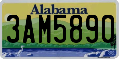 AL license plate 3AM5890