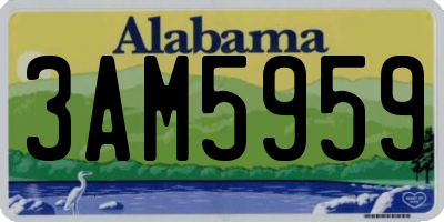 AL license plate 3AM5959