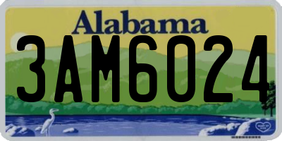 AL license plate 3AM6024