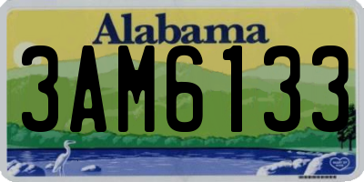 AL license plate 3AM6133