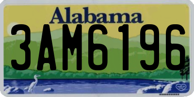 AL license plate 3AM6196