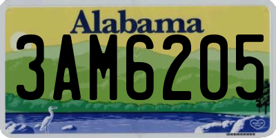 AL license plate 3AM6205