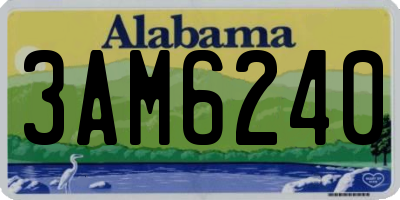 AL license plate 3AM6240