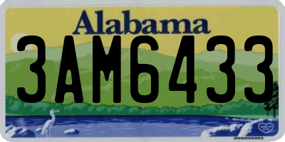 AL license plate 3AM6433