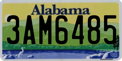 AL license plate 3AM6485