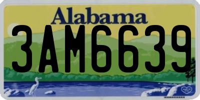 AL license plate 3AM6639