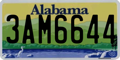 AL license plate 3AM6644