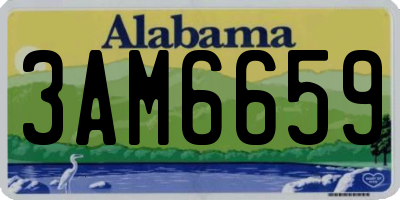 AL license plate 3AM6659