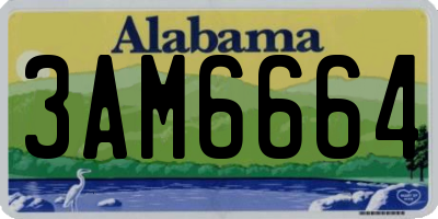 AL license plate 3AM6664