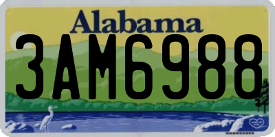 AL license plate 3AM6988