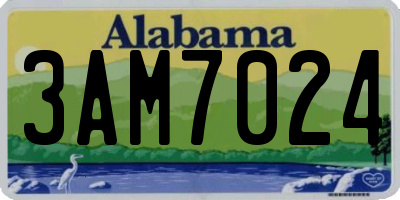 AL license plate 3AM7024