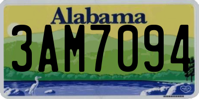 AL license plate 3AM7094