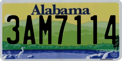 AL license plate 3AM7114