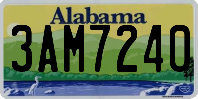 AL license plate 3AM7240