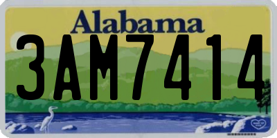 AL license plate 3AM7414