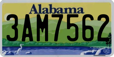 AL license plate 3AM7562