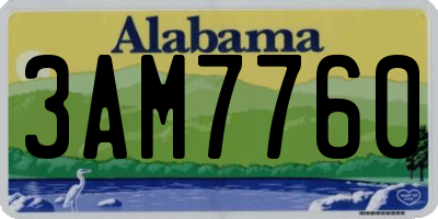 AL license plate 3AM7760