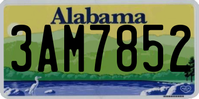 AL license plate 3AM7852