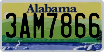AL license plate 3AM7866