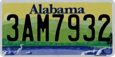 AL license plate 3AM7932