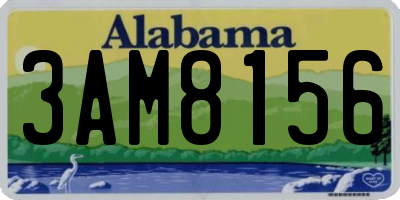 AL license plate 3AM8156