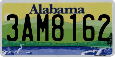 AL license plate 3AM8162