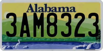 AL license plate 3AM8323