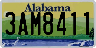 AL license plate 3AM8411