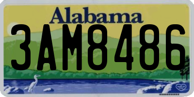 AL license plate 3AM8486