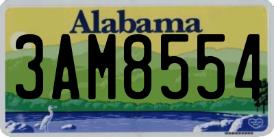 AL license plate 3AM8554
