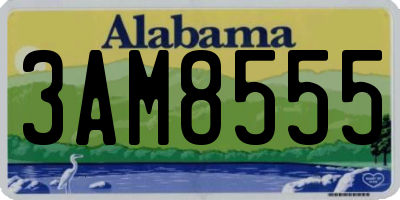 AL license plate 3AM8555