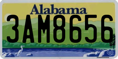 AL license plate 3AM8656