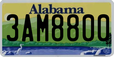 AL license plate 3AM8800