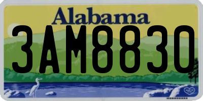 AL license plate 3AM8830
