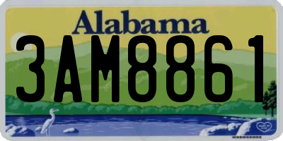 AL license plate 3AM8861