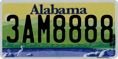 AL license plate 3AM8888