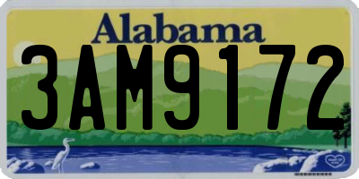 AL license plate 3AM9172
