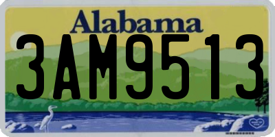 AL license plate 3AM9513