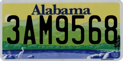AL license plate 3AM9568