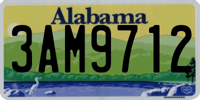 AL license plate 3AM9712