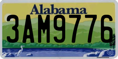 AL license plate 3AM9776