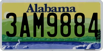 AL license plate 3AM9884