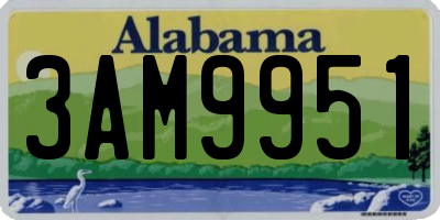 AL license plate 3AM9951