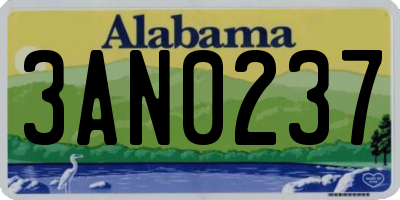 AL license plate 3AN0237