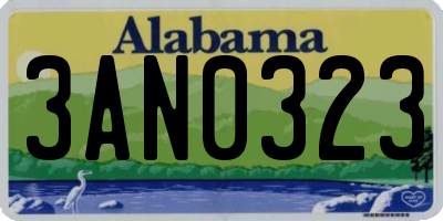 AL license plate 3AN0323