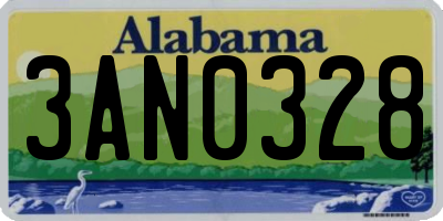 AL license plate 3AN0328
