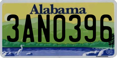 AL license plate 3AN0396