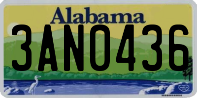 AL license plate 3AN0436