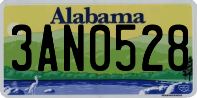 AL license plate 3AN0528